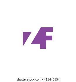 ZF Logo. Vector Graphic Branding Letter Element. White Background