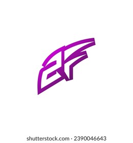 ZF Premium emblem logo initial esport and gaming design concept