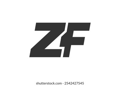 ZF Techno Editable Font Logo For Corporate Branding. Bold, Futuristic Design With Unique Typographic Ideas. Minimal Custom Type And Dynamic Letter Variations For Promotion, Printing, And Book Titles