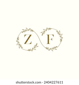 ZF wedding infinity in elegant monogram with high quality professional design that will print well