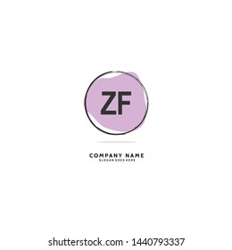 ZF Z F Initial logo Beauty template vector