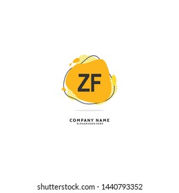 ZF Z F Initial logo Beauty template vector