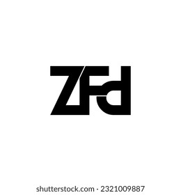 zfd initial letter monogram logo design