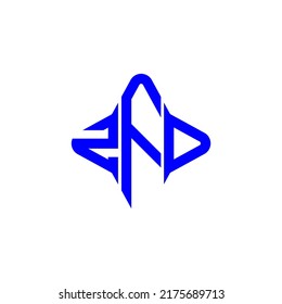 ZFD letter logo creative design with vector graphic
