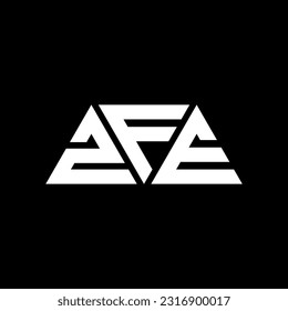 Diseño del logotipo de la letra del triángulo ZFE con forma de triángulo. Monograma de diseño del logotipo del triángulo ZFE. Plantilla de logotipo vectorial de triángulo ZFE con color rojo. Logo triangular ZFE Simple, elegante y lujoso