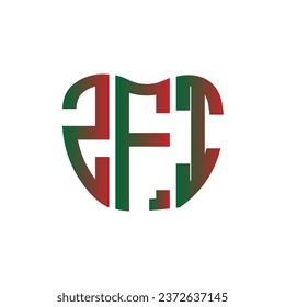 ZFI letter logo creative design. ZFI unique design.

