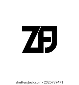 diseño del logotipo de la letra inicial de zfj