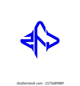 ZFJ letter logo creative design with vector graphic