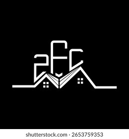 ZFL Real State Logo Design, ZFL einfache und moderne Logo. ZFL luxuriöses Alphabet Design  