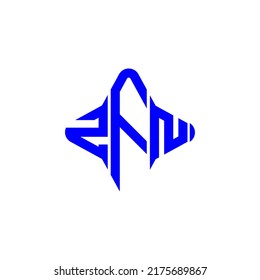 ZFN letter logo creative design with vector graphic