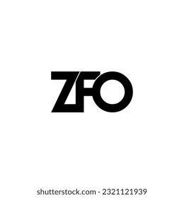 zfo initial letter monogram logo design