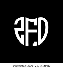 ZFO letter logo creative design. ZFO unique design.

