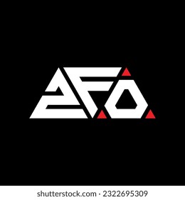 Diseño del logotipo de la letra del triángulo ZFO con forma de triángulo. Monograma de diseño del logotipo del triángulo ZFO. Plantilla de logotipo vectorial de triángulo ZFO con color rojo. Logo triangular ZFO Diseño sencillo, elegante y lujoso.