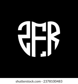 Diseño creativo del logo de la carta ZFR. Diseño único ZFR.
