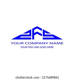ZFS letter logo creative design with vector graphic