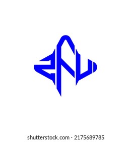 ZFU letter logo creative design with vector graphic