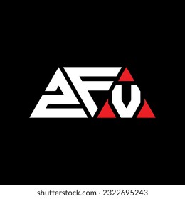ZFV Dreieck-Buchstaben Logo-Design mit Dreiecksform. ZFV Dreieck Logo Design Monogramm. ZFV Dreieck Vektor Logo Vorlage mit roter Farbe. ZFV dreieckiges Logo Einfach, elegant und luxuriös.