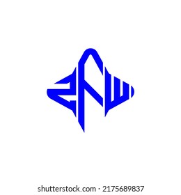 ZFW letter logo creative design with vector graphic