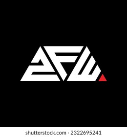 ZFW Triangle Buchstaben Logo Design mit Dreiecksform. ZFW Triangle Logo Design Monogramm. ZFW Dreieck-Vektorlogo-Vorlage mit roter Farbe. Das dreieckige ZFW-Logo Einfach, elegant und luxuriös.
