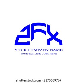 ZFX letter logo creative design with vector graphic