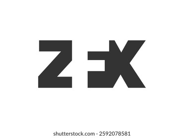 ZFX logo design. Initial letter Z F X bold font style for tech startups, consulting, corporate branding. Creative company name, headlines typography identity, trendy logotype. Vector illustration.