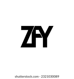 zfy initial letter monogram logo design