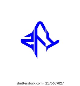 ZFY letter logo creative design with vector graphic
