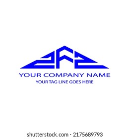 Logo de la letra ZFZ diseño creativo con gráfico vectorial