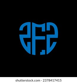 ZFZ letter logo creative design. ZFZ unique design.
