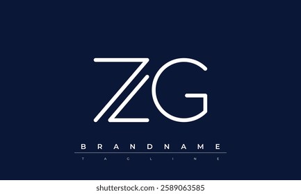 ZG Abstract letter logo. This logo icon incorporate with abstract shape in the creative way