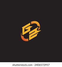ZG-Kombinationsbrief einzigartiger Initiallogo-Support für Gaming-Team, YouTube, Twitch