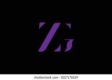 ZG elegantes Logo mit Initialen für Unternehmen - Vektorgrafik