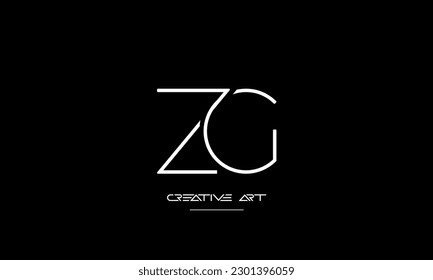 ZG, GZ, Z, G abstract letters logo monogram