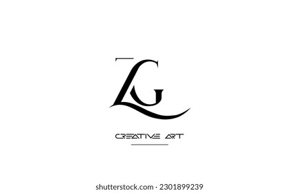 ZG, GZ, Z, G abstract letters logo monogram