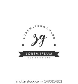 ZG Initial beauty monogram logo vector