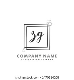 ZG Initial beauty monogram logo vector