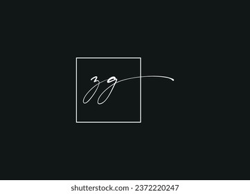 ZG  initial letter logo design and handwriting logo