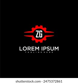 Monograma inicial de ZG para el Vector de diseño de logotipo automotriz