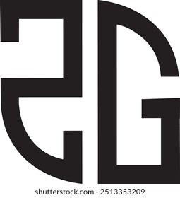 ZG Leaf logo design, icon, symbol, vector file 
