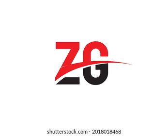 Zg Letter Initial Logo Design Template Stock Vector (Royalty Free ...