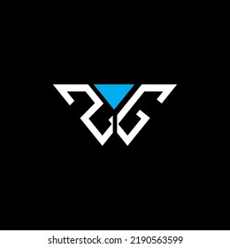 Logo de la letra ZG diseño creativo con gráfico vectorial, logotipo ZG simple y moderno.