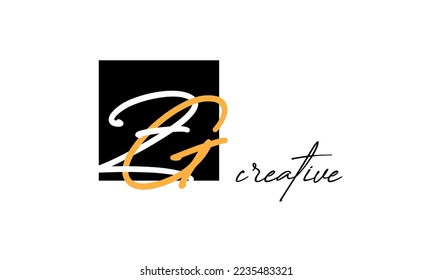 ZG schreibt kreatives, modernes Schriftlogo-Design