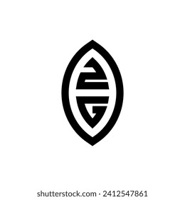 ZG line geometric monogram with high quality professional design that will print well