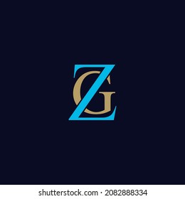 ZG logo design. Vector illustration.