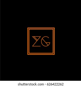 zg logo letter initial, Abstract Polygonal Background Logo, design for Corporate Business Identity,flat icon, Alphabet letter