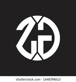 ZG Logo monogram with piece circle ribbon style