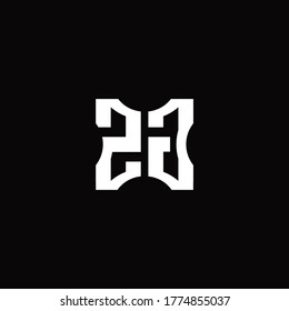 ZG Logo monogram with pieces cut elements design template