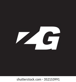 Zg Negative Space Letter Logo Black Stock Vector (Royalty Free ...