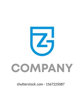 zg shield logo vector design template sign