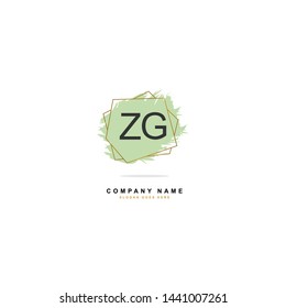 ZG Z G Initial logo Beauty template vector